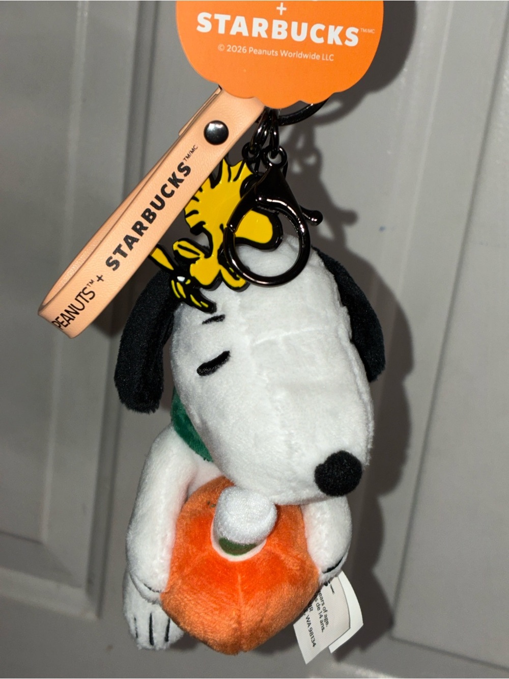 Starbucks X peanuts plush keychain